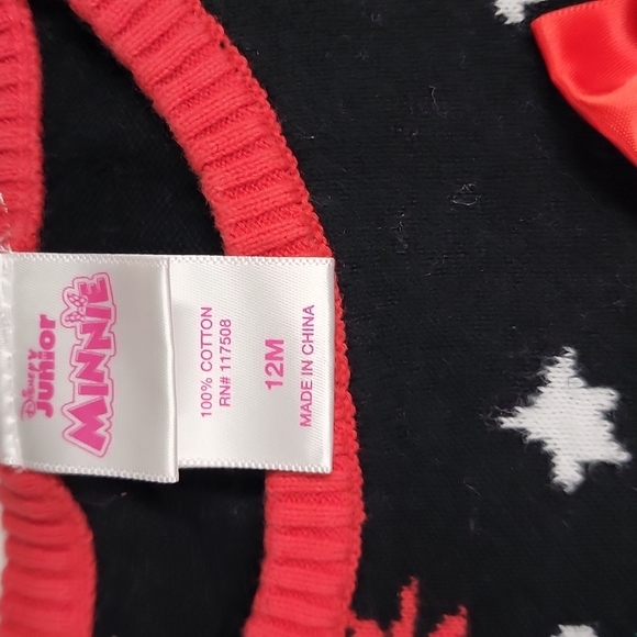 Minne Mouse Disney infant girl's Christmas sweater size 12mth - Picture 2 of 9